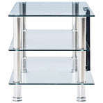 TV Stand Transparent 120x40x40 cm Tempered Glass