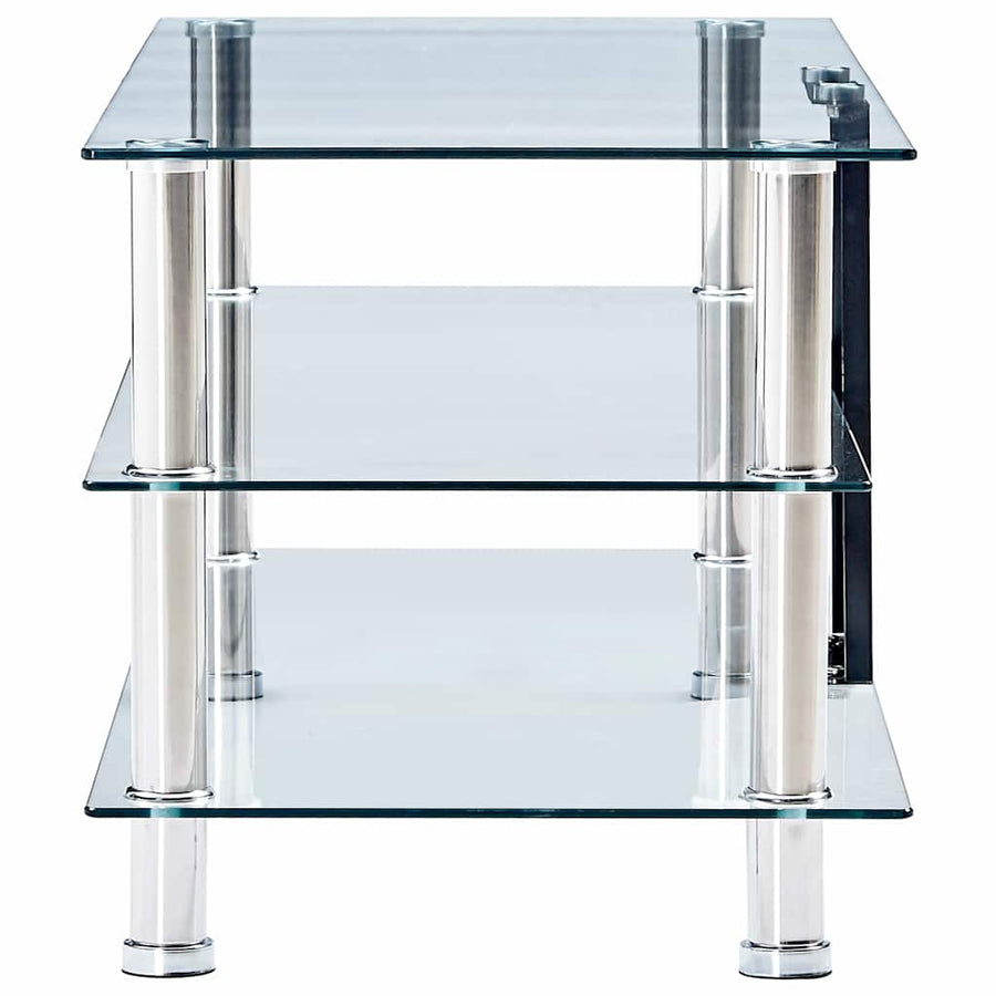 TV Stand Transparent 120x40x40 cm Tempered Glass
