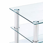 TV Stand Transparent 120x40x40 cm Tempered Glass
