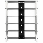 HiFi Stand Black 90x40x113 cm Tempered Glass