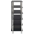 HiFi Stand Black 90x40x113 cm Tempered Glass