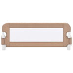 Toddler Safety Bed Rail Taupe 102x42 cm Polyester