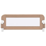 Toddler Safety Bed Rail Taupe 102x42 cm Polyester - Side View