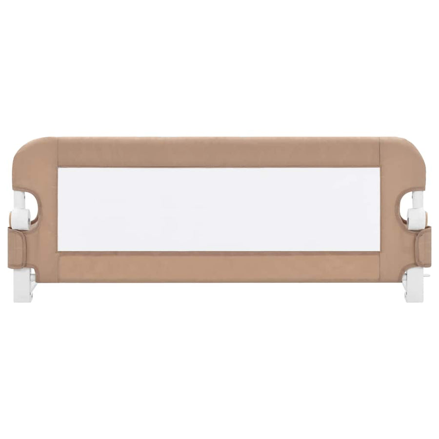 Toddler Safety Bed Rail Taupe 102x42 cm Polyester