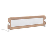 Toddler Safety Bed Rail Taupe 150x42 cm Polyester - Front View