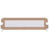 Toddler Safety Bed Rail Taupe 150x42 cm Polyester