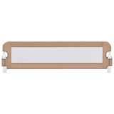 Toddler Safety Bed Rail Taupe 150x42 cm Polyester - Side View