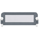 Toddler Safety Bed Rail Grey 102x42 cm Polyester