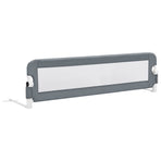 Toddler Safety Bed Rail Grey 150x42 cm Polyester