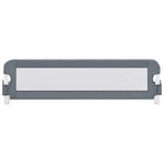 Toddler Safety Bed Rail Grey 150x42 cm Polyester