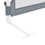 Toddler Safety Bed Rail Grey 150x42 cm Polyester - Rear View