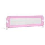 Toddler Safety Bed Rail Pink 120x42 cm Polyester - Front View