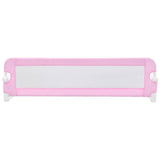 Toddler Safety Bed Rail Pink 120x42 cm Polyester - Side View