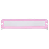 Toddler Safety Bed Rail Pink 180x42 cm Polyester - Side View