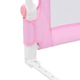 Toddler Safety Bed Rail Pink 180x42 cm Polyester - Rear View