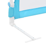 Toddler Safety Bed Rail Blue 180x42 cm Polyester - Rear View