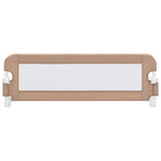 Toddler Safety Bed Rail Taupe 120x42 cm Polyester