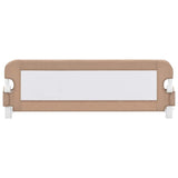 Toddler Safety Bed Rail Taupe 120x42 cm Polyester - Side View
