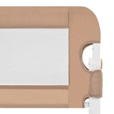 Toddler Safety Bed Rail Taupe 120x42 cm Polyester - 45-Degree Angle