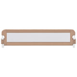 Toddler Safety Bed Rail Taupe 180x42 cm Polyester