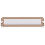 Toddler Safety Bed Rail Taupe 180x42 cm Polyester - Side View