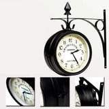 Two-sided Wall Clock 20 cm - 45-Degree Angle