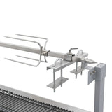 Electric BBQ Rotisserie Stainless Steel - Close-Up Angle