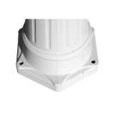 Garden Light Post 3-arms 215 cm White Aluminium - 45-Degree Angle