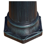 Garden Light Post 3-arms 215 cm Dark Green/Black Aluminium