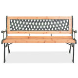 Garden Bench 122 cm Wood - Front View