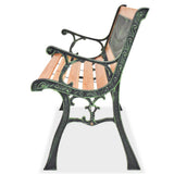 Garden Bench 122 cm Wood - Side View