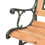 Garden Bench 122 cm Wood - Top-Down View