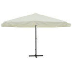 Garden Parasol White Aluminium 500 cm