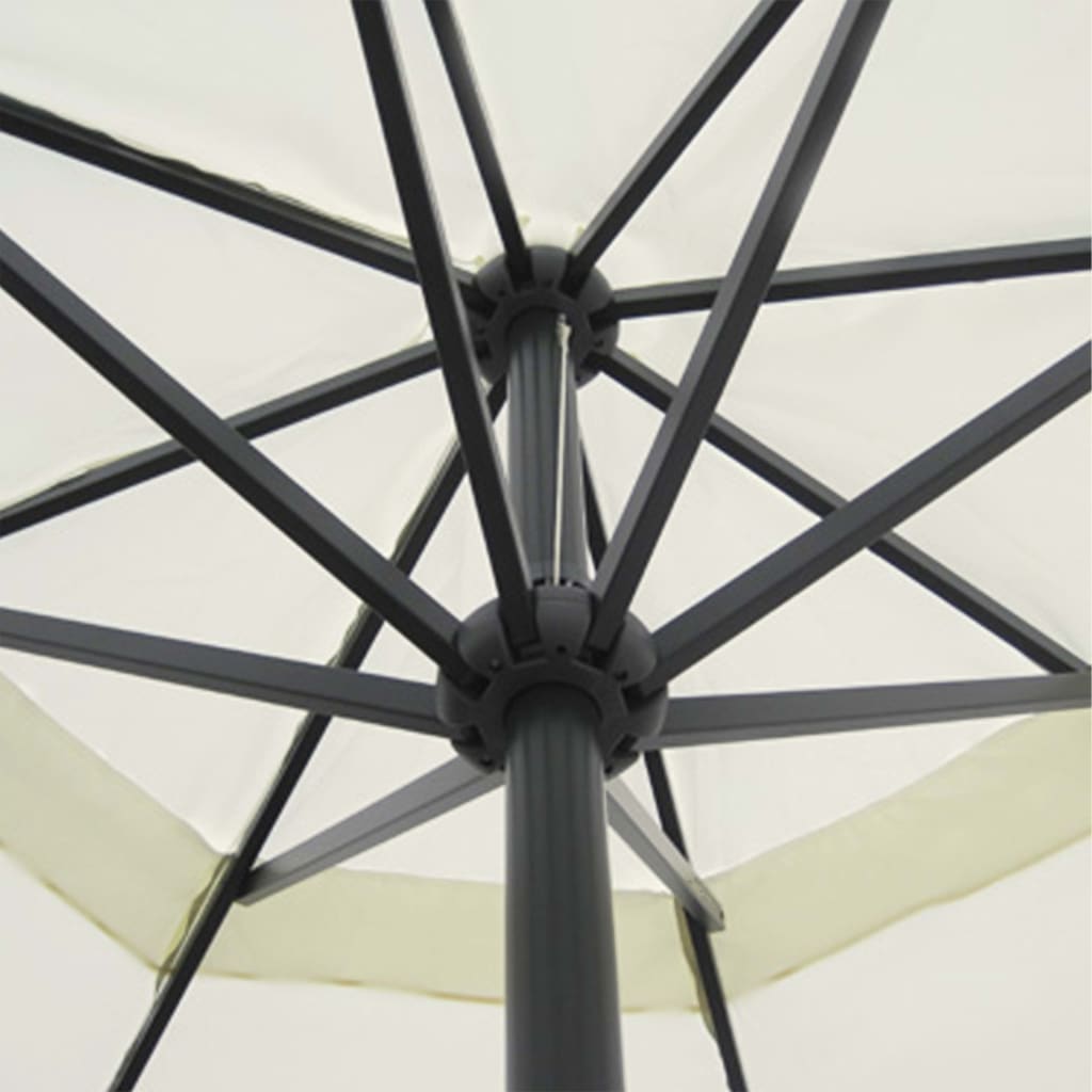 Garden Parasol White Aluminium 500 cm