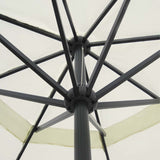 Garden Parasol White Aluminium 500 cm - Side View