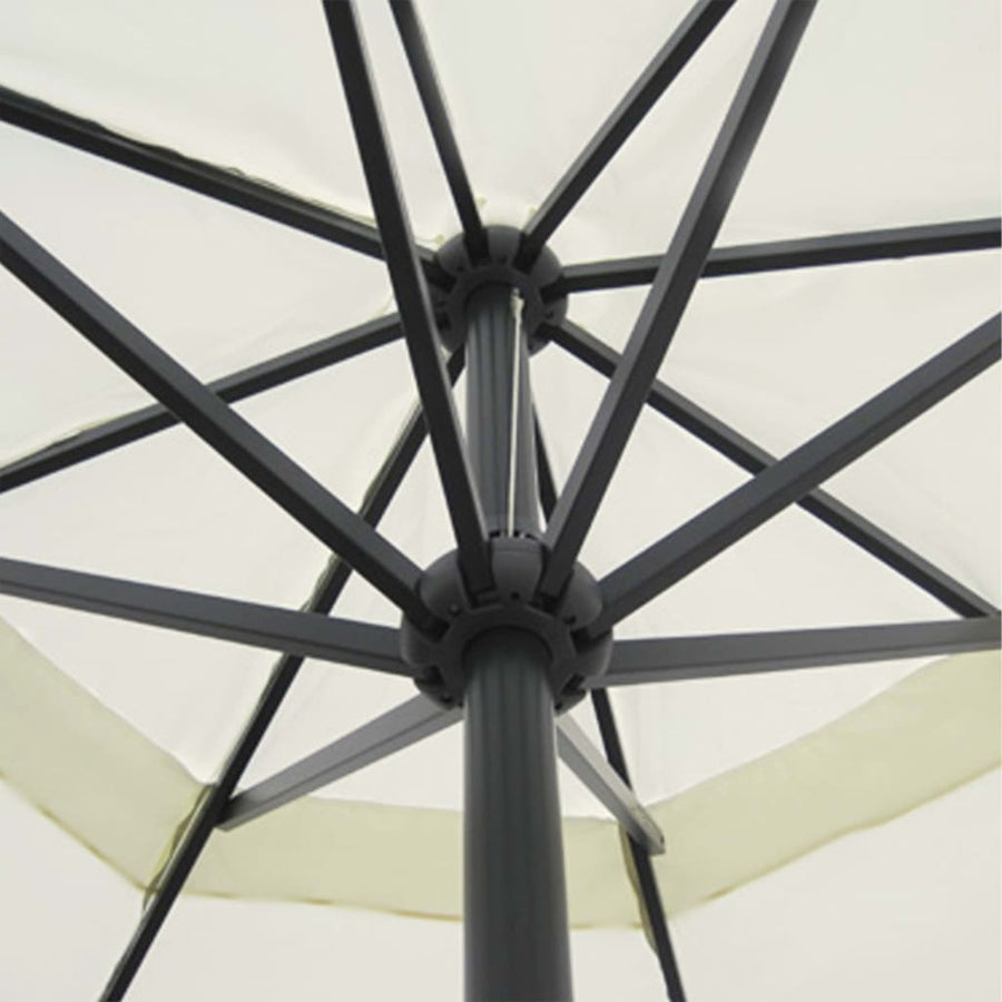 Garden Parasol White Aluminium 500 cm