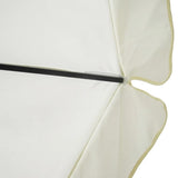 Garden Parasol White Aluminium 500 cm - Top-Down View