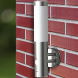 Outdoor Wall Lamp with Motion Detector Stainless Steel - 45-Degree Angle