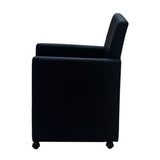 Dining Chairs 2 pcs Black Faux Leather