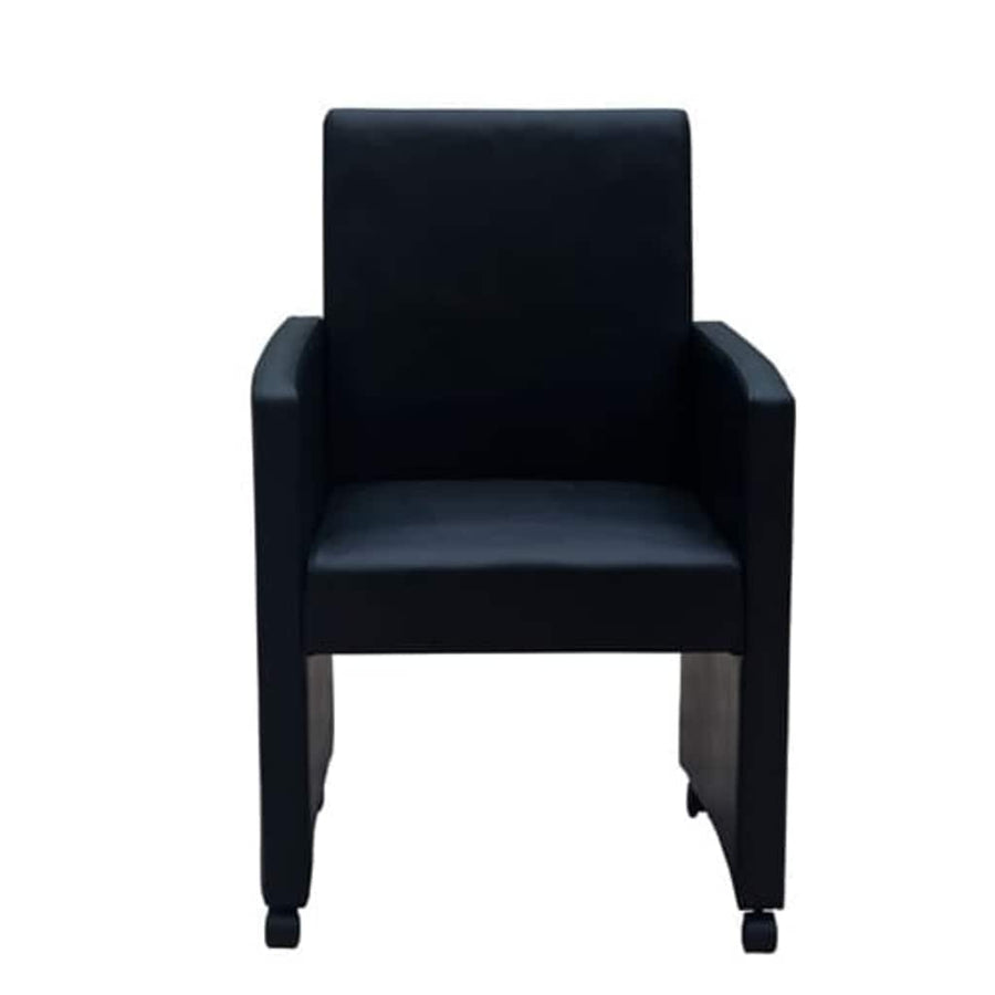 Dining Chairs 2 pcs Black Faux Leather