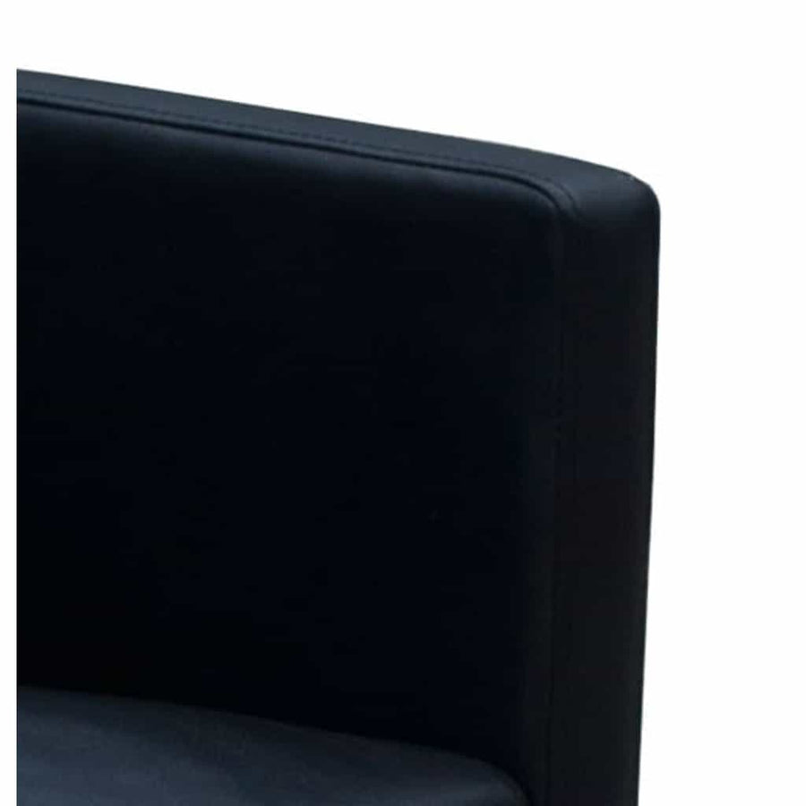 Dining Chairs 2 pcs Black Faux Leather