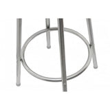 Bar Stools 2 pcs Brown Steel - Side View