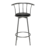 Bar Stools 2 pcs Black Faux Leather