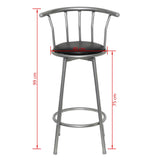 Bar Stools 2 pcs Black Faux Leather