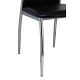 Dining Chairs 4 pcs Black Faux Leather - Rear View