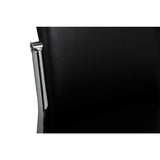 Dining Chairs 4 pcs Black Faux Leather - Close-Up Angle