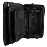 5 Piece Travel Luggage Set Black - Side View