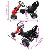 Pedal Go Kart Red - Top-Down View