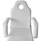 Portable Facial Treatment Chair Faux Leather 185x78x76 cm White - Top-Down View