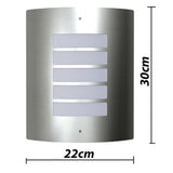 2 Stainless Steel Waterproof Wall Lights 60W - Low Angle